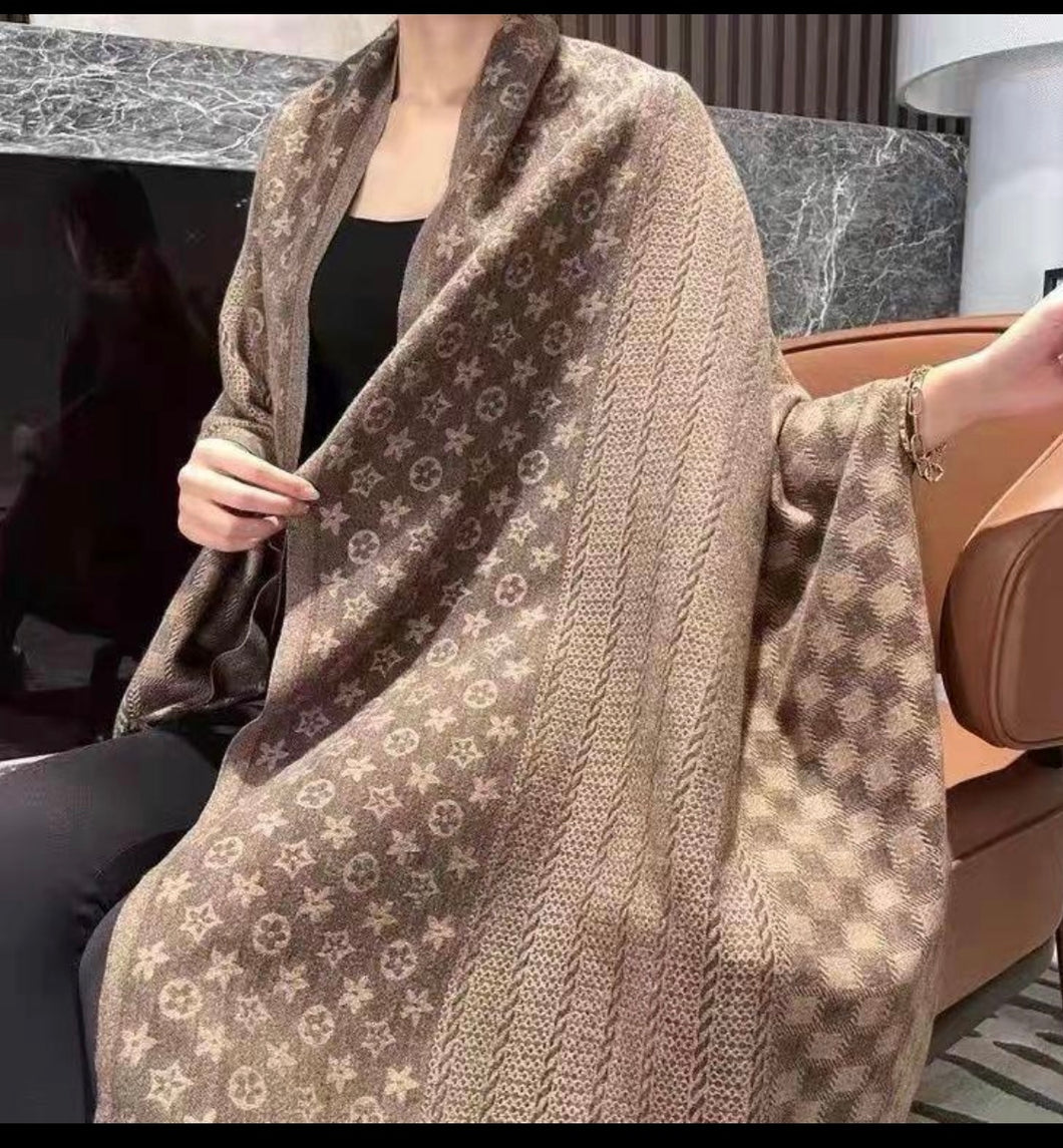 Brown designer inspired scarf